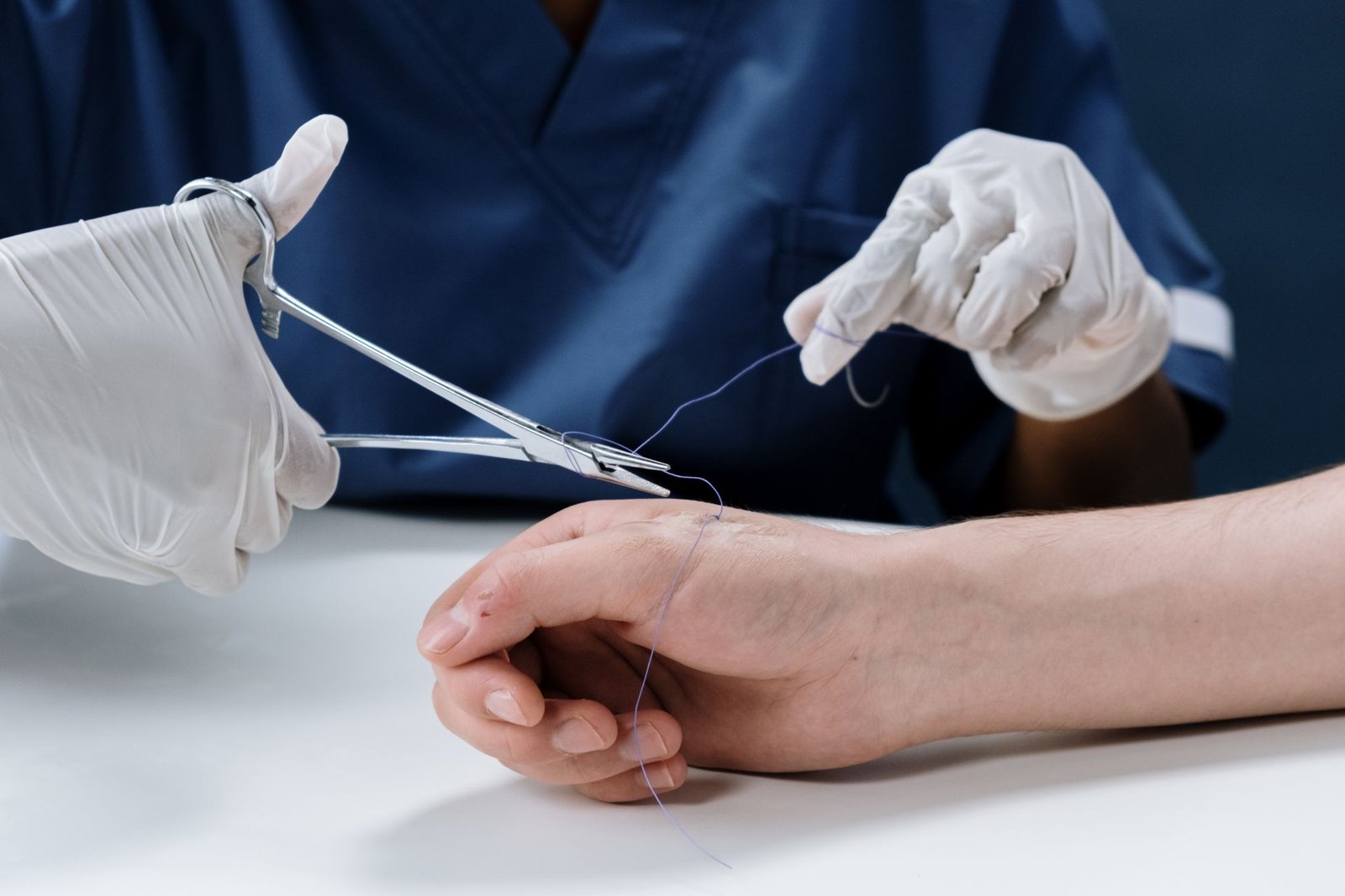 Suturing of Major Wounds care photograph